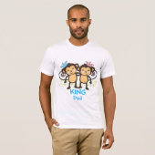 T-shirt Papa des singes jumeaux (Devant entier)