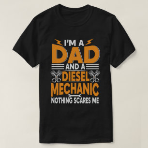 T-shirt Papa & Diesel Mécanique Rien Ne Me Fait Peur