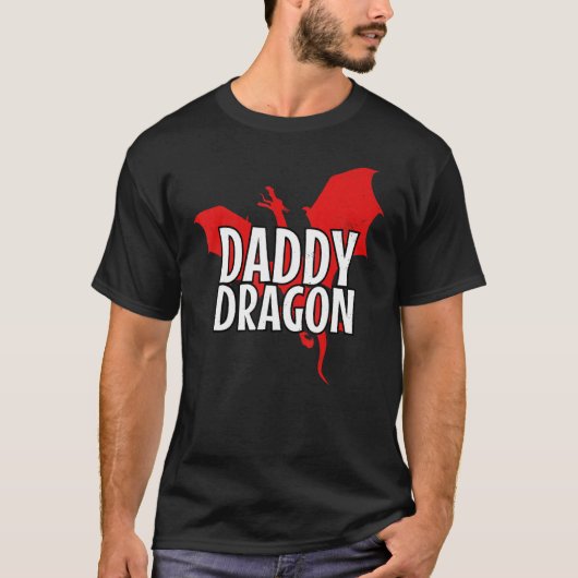 T-shirt Papa Dragon Mythique Légende Créature Père (Devant)
