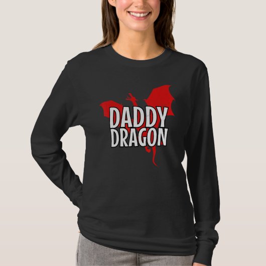 T-shirt Papa Dragon Mythique Légende Créature Père (Devant)