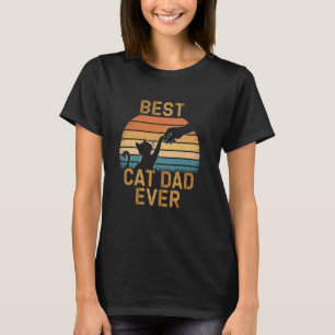 T-shirt Papa drôle Rétro Vintage Chat Bump Poing Meilleur