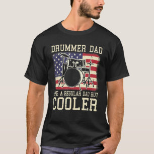 T-shirt Papa Du Batteur Comme Un Batteur Vintage Régulier
