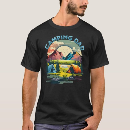 T-shirt Papa du camping (Devant)
