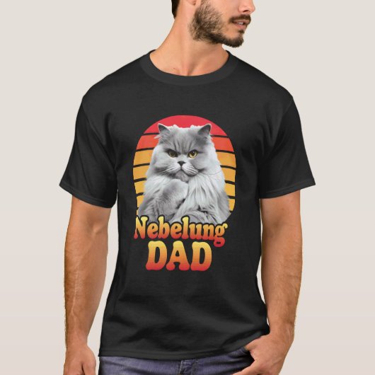 T-shirt Papa du chat Nebelung (Devant)
