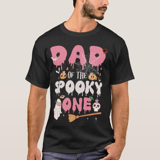 T-shirt Papa du Éffrayant One Girl 1er Anniversaire Hallow (Devant)