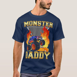 T-shirt Papa du garçon d'anniversaire Monster Truck Matchi