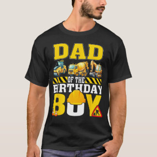 T-shirt Papa du garçon qui fête son anniversaire ouvrier d