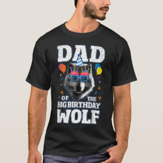T-shirt Papa du grand loup d'anniversaire pour un thème lo
