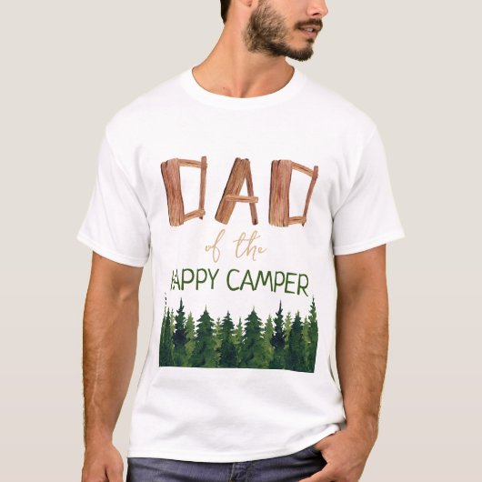 T-shirt Papa Du Joyeux Anniversaire Du Camper (Devant)