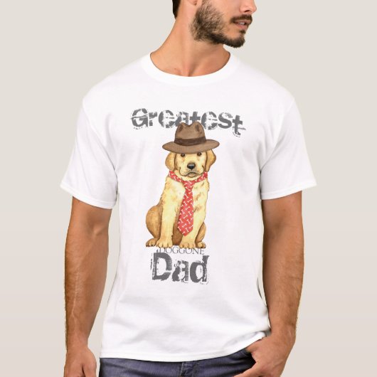T-shirt Papa du laboratoire jaune (Devant)