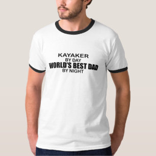 T-shirt Papa du monde de Kayaker le meilleur par nuit