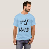 T-shirt Papa du numéro 1 (Devant entier)