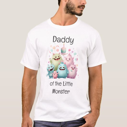 T-shirt Papa du Petit Monstre Anniversaire (Devant)