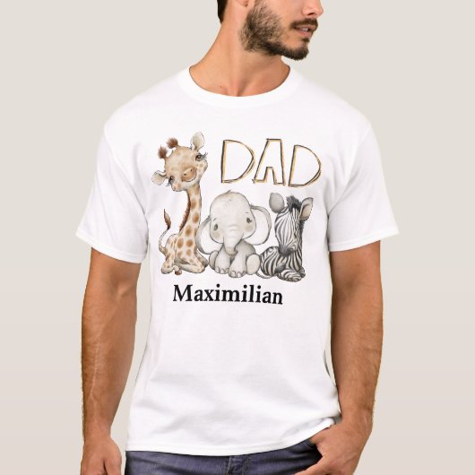 T-shirt Papa du Safari pour garçon d'anniversaire (Devant)