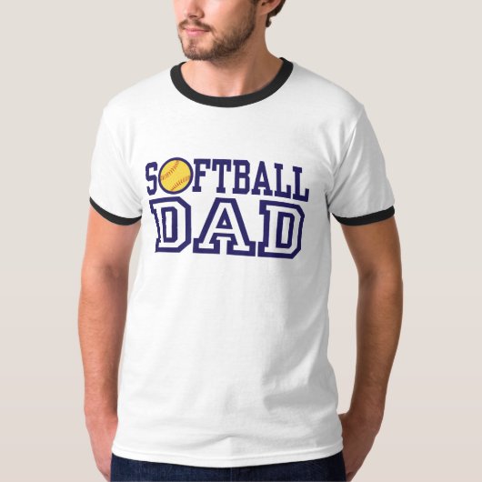 T-shirt Papa du softball (Devant)