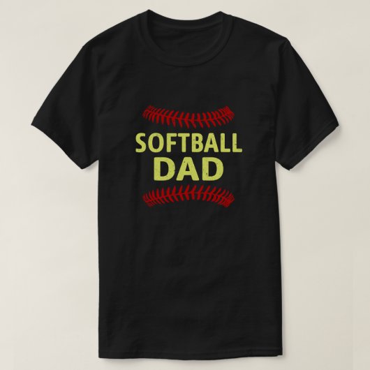 T-shirt Papa du softball (Design devant)
