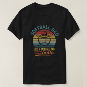 T-shirt Papa Du Softball Comme Un Papa De Baseball Défini