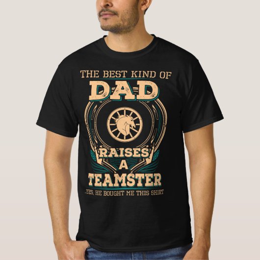 T-shirt Papa du Teamster Fière (Devant)