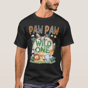 T-shirt Papa du Wild One Safari Jungle 1er Anniversaire