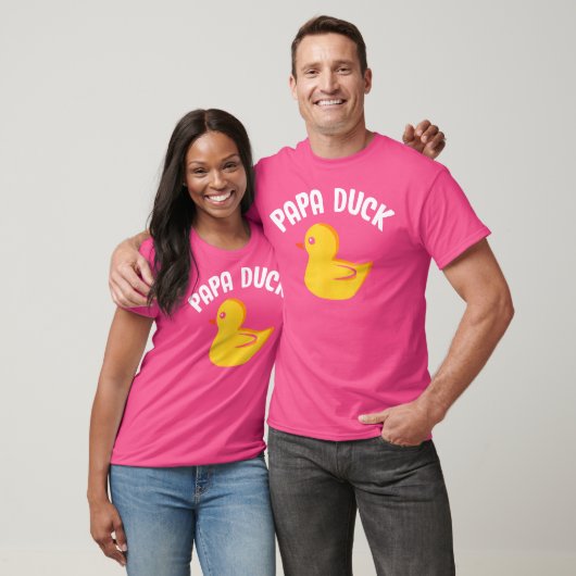 T-shirt Papa Duck Funny Duck Lover Duck Hunting Father'S D (Unisexe)