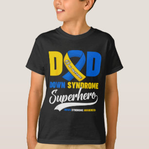 T-shirt Papa d'un fils super-héros syndrome de Down génial