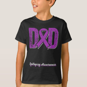T-shirt Papa D'Un Guerrier Épilepsie Papa Purple Ribbon So