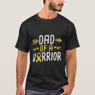T-shirt Papa D'Un Guerrier Survivant Du Cancer De L'Enfanc