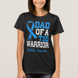 T-shirt Papa D'Un Guerrier T1D Sensibilisation au diabète