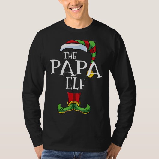 T-shirt Papa Elf Family Matching Christmas Group (Devant)