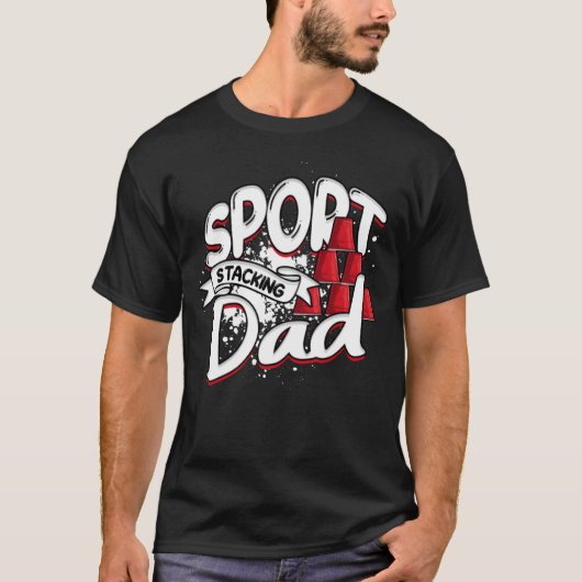 T-shirt Papa empileur de sport Empileur rapide Papa empile (Devant)