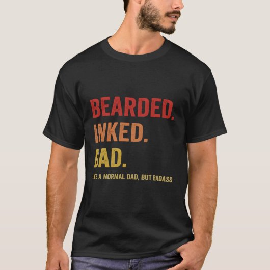 T-shirt Papa Enceint À Led Comme Un Papa Normal Mais Badas (Devant)