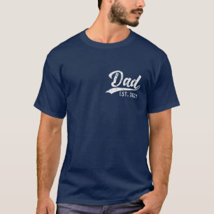 T-shirt Papa Est. 2021 Grossesse drôle Annonce Père