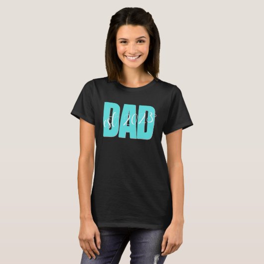 T-shirt Papa est 2023 Attendu Papa 1 (Devant entier)