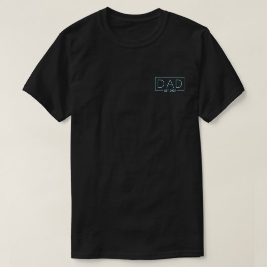 T-shirt Papa est 2025 Papa à être, promu à papa 2025 (Design devant)