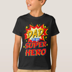 T-shirt Papa Est Ma Fête des pères Superhero