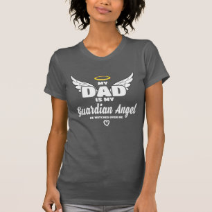 T-shirt Papa Est Mon Gardien Angel Montre Sur Moi En Mémoi