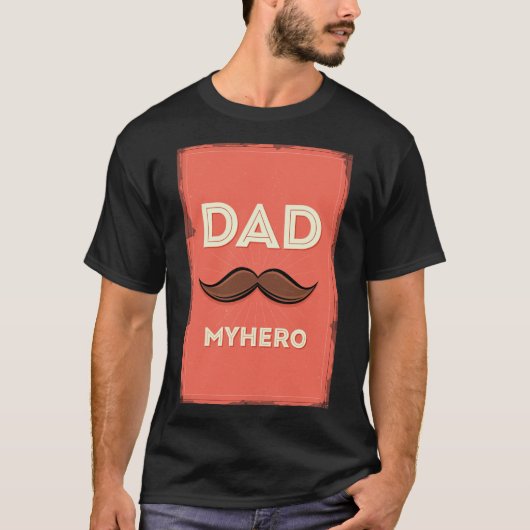 T-shirt Papa est mon héros (Devant)