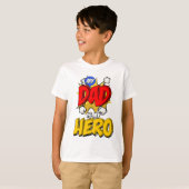 T-shirt Papa est mon héros (Devant entier)