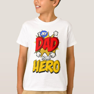 T-shirt Papa est mon héros