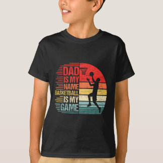 T-shirt Papa Est Mon Nom Fun Papa Basketball Est Mon Jeu F