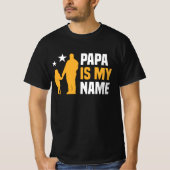 T-shirt Papa est mon nom Hommes (Devant)