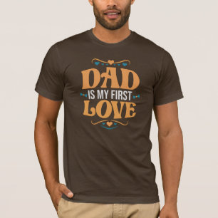 T-shirt Papa est mon premier amour Fête du Père Hommes
