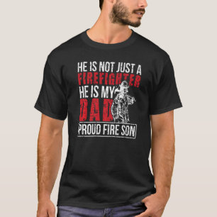 T-shirt Papa Est Un Fils De Pompier D'Un Fils De Pompier