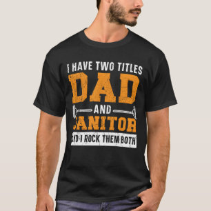 T-shirt Papa et concierge Concierge de l'école Fou de nett