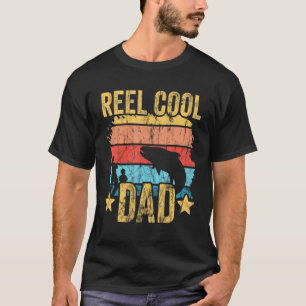 T-shirt Papa et fils hommes pêchant Moulinet Rétro Cool Da