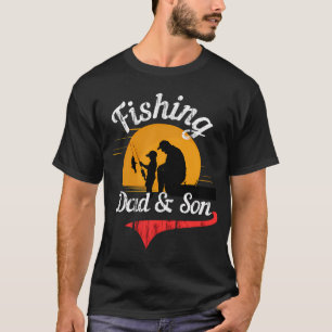 T-shirt Papa et fils pêche drôle fête des pères amateur de