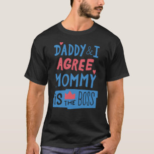 T-shirt Papa et I agree Maman est le patron