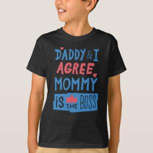 T-shirt Papa et I agree Maman est le patron