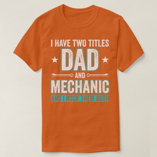 T-shirt Papa et mécanicien Funny Garage Fixation Voitures  (Design devant)