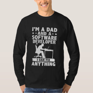 T-shirt Papa et un développeur de logiciels, je peux répar